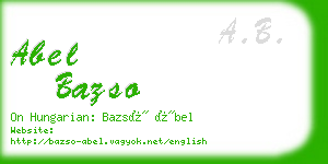 abel bazso business card