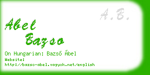 abel bazso business card